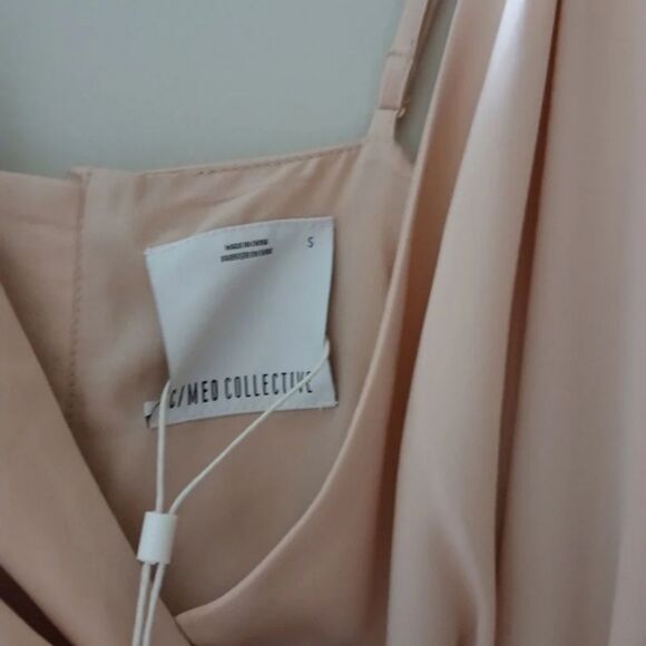 C/MEO NWT Cameo Collective Cocktail Wedding Pink Silk Shoulder Girly Dress-S - Picture 12 of 14